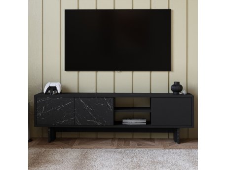 HANAH HOME TV polica Ravello Black Marble
