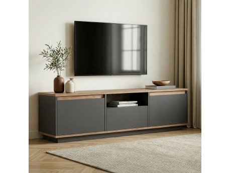HANAH HOME TV polica Sentinel Anthracite Atlantic Pine