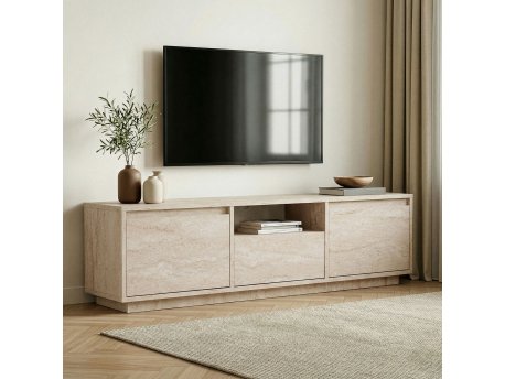 HANAH HOME TV polica Sentinel Travertine