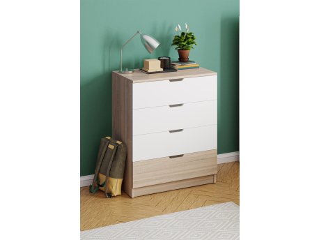 HANAH HOME Komoda Lento Sonomo Oak White