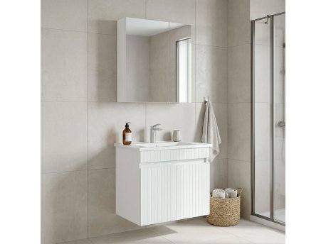 HANAH HOME Kupatilski ormarić sa umivaonikom i ogledalom (2 komada) Tivoli 65 689