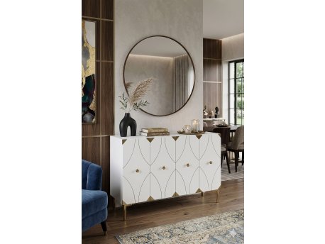 HANAH HOME Konzola Alfa 120 White Gold