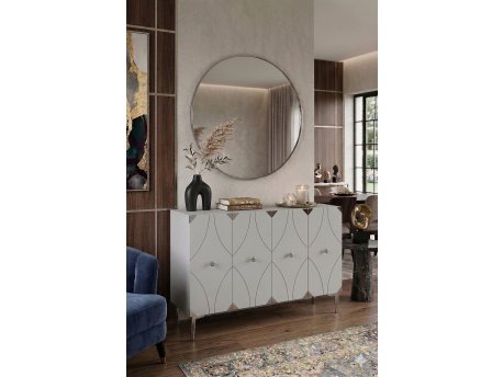 HANAH HOME Konzola Alfa 120 White Silver