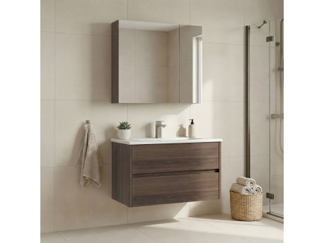 HANAH HOME Kupatilski ormarić sa umivaonikom i ogledalom (2 komada) Side 85 v2 798