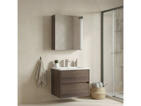 HANAH HOME Kupatilski ormarić sa umivaonikom i ogledalom (2 komada) Side 65 v2 777