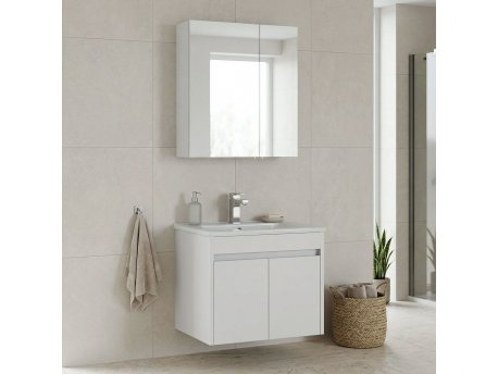 HANAH HOME Kupatilski ormarić sa umivaonikom i ogledalom (2 komada) Side 65 v2 788