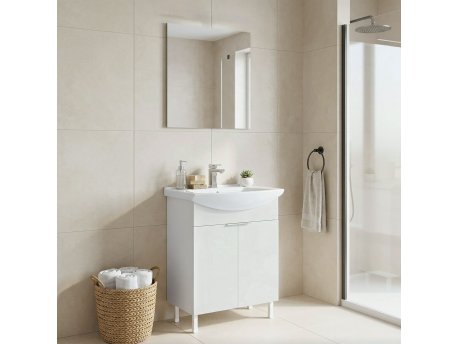 HANAH HOME Kupatilski ormarić sa umivaonikom i ogledalom (2 komada) Purus 65 470