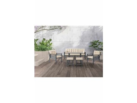 HANAH HOME Baštenske garniture Lilyum 3+1+1+2 Cream