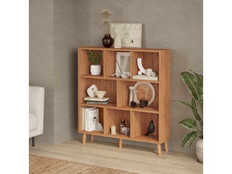 HANAH HOME Polica za knjige Bristol Dark Bamboo