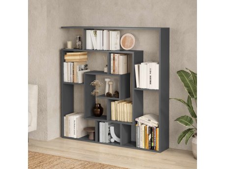HANAH HOME Polica za knjige Granada Anthracite