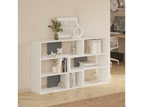 HANAH HOME Polica za knjige Aruba White Anthracite