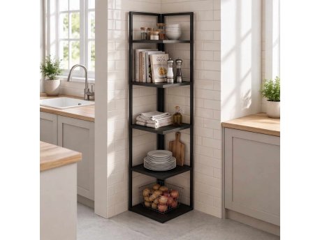 HANAH HOME Polica za knjige Wally Black