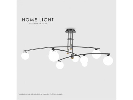 HOME LIGHT Vesta 377 Luster 9xG9 crni OUTLET