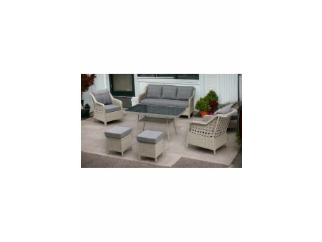 HANAH HOME Baštenska garnitura Rondi Dark Grey Honey