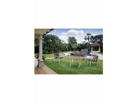 HANAH HOME Baštenska garnitura Nergiz 3+1+1 Brown