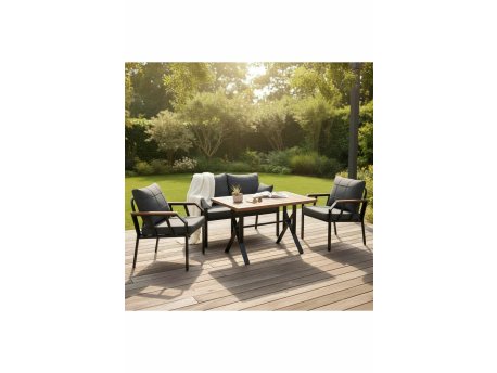 HANAH HOME Baštenska garnitura Nergiz 2+1+1 Dark Blue