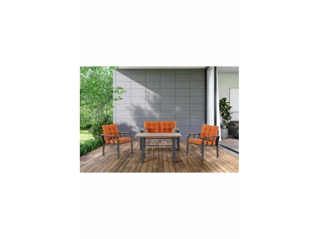 HANAH HOME Baštenska garnitura Nergiz 2+1+1 Orange