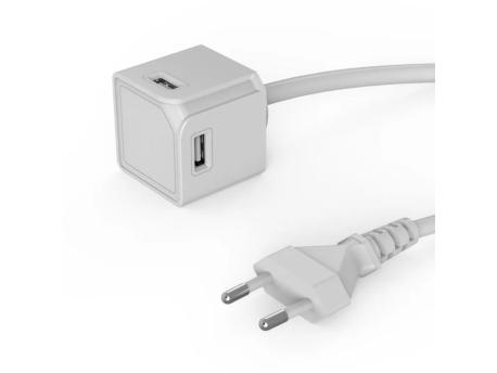 ALLOCACOC USB Powercube White 10464WT/EUEUMC, 1.5m