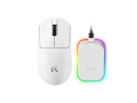 MCHOSE Bežični gaming miš A7 V2 Ultra Plus White /PAW 3950/8K Hz/Omron Mechanical