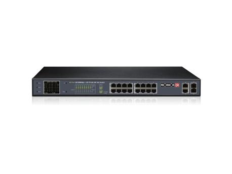 PROVISION POES-16250CL+2G+2SFP 16 Dovnlink 10 / 100Mbps + 2 SFP porta 250V PoE prekidač sa CCTV režimom