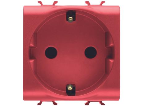 GEWISS GW10251 Socket 2M 2P + PE 16A Nemački Standard Crvena