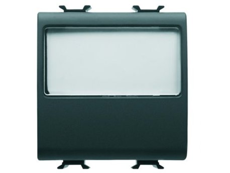 GEWISS GW12191 - Osvetljeni panel Prekidač - 250V AC - NA 10A - 2 modula - Saten Crna - ChoruSmart