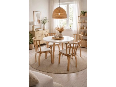 HANAH HOME Set Trpezarijski sto i 4 stolice Bohemian Butterfly Italian 5