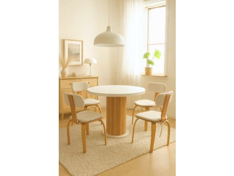 HANAH HOME Set Trpezarijski sto i 4 stolice Bohemian Round London 5