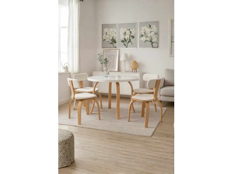 HANAH HOME Set Trpezarijski sto i 4 stolice Bohemian Butterfly London 5