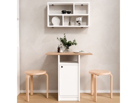 HANAH HOME Set Trpezarijski sto i zidna polica Nord ND17 SW