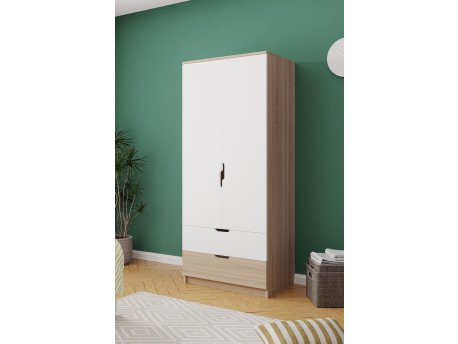 HANAH HOME Garderober Lento Sonomo Oak White