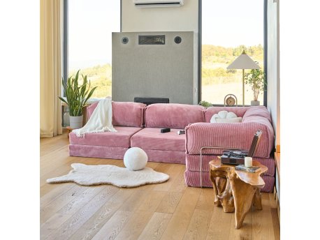 Atelier del Sofa Ugaona garnitura Kanyon Pink