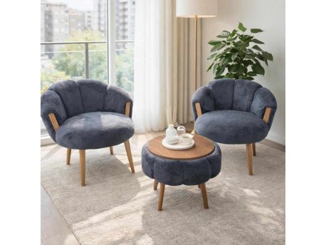 Atelier del Sofa Fotelje i klub stočić Star Anthracite