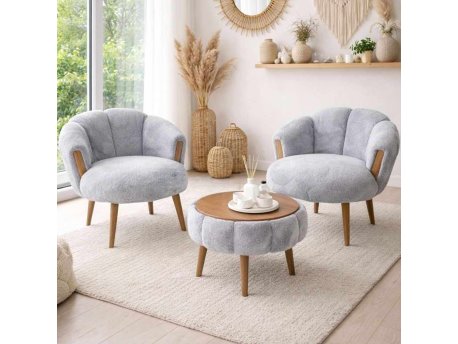 Atelier del Sofa Fotelje i klub stočić Star Grey