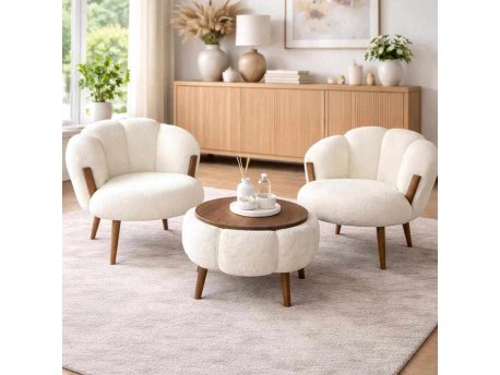 Atelier del Sofa Fotelje i klub stočić Star White
