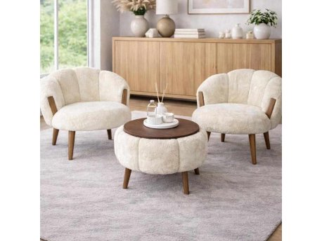 Atelier del Sofa Fotelje i klub stočić Star Cream