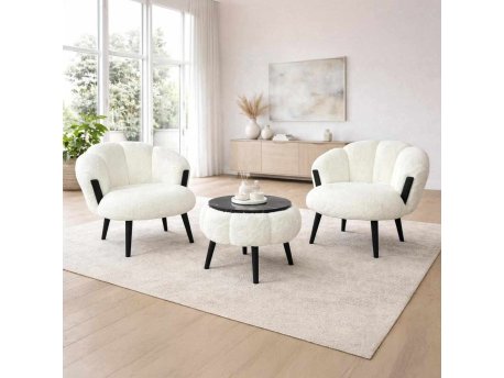 Atelier del Sofa Fotelje i klub stočić Star White Black