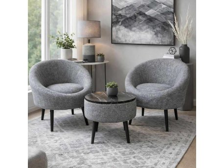 Atelier del Sofa Fotelje i klub stočić Lida Linen Grey