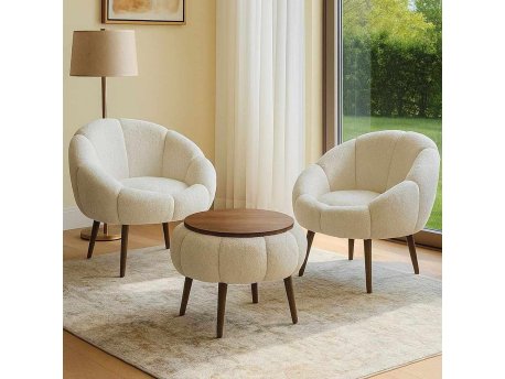 Atelier del Sofa Fotelje i klub stočić Lida Wellsoft White