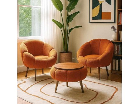 Atelier del Sofa Fotelje i klub stočić Lida Wellsoft Orange