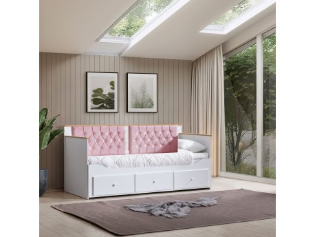 HANAH HOME Krevet Alacati White Pink