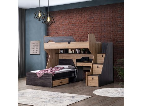 HANAH HOME Krevet na sprat Aktif