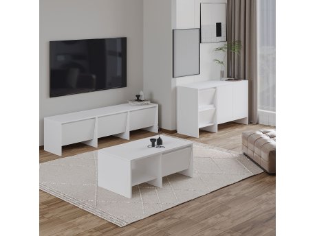 HANAH HOME Set za dnevnu sobu Laris White