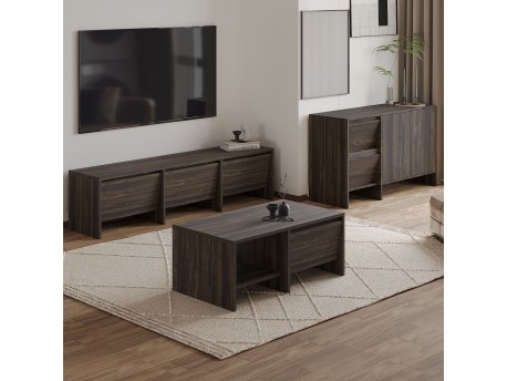 HANAH HOME Set za dnevnu sobu Laris Walnut