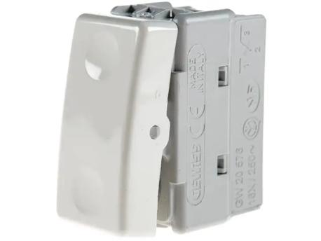 GEWISS GW20576 Dvosmerni prekidač 1P 250V AC - 16AK - neutralan - 1 MODUL - sistem beo