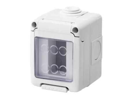 GEWISS GW27401 combi in - vodonepropusna kapa 2 moduli - sistem - IP55 - siva ral 7035