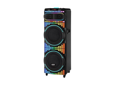 N/A Zvucnik bluetooth NDR-2260 100W 2*12 inca sa dva mikrofona crni