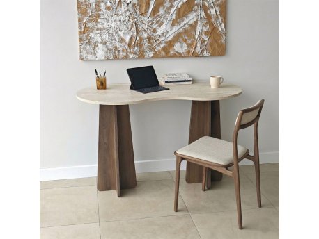 HANAH HOME Radni sto Infini Travertine Walnut
