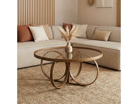 HANAH HOME Sto za dnevnu sobu Shimane Walnut