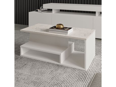 HANAH HOME Sto za dnevnu sobu Vera Mini White Marble